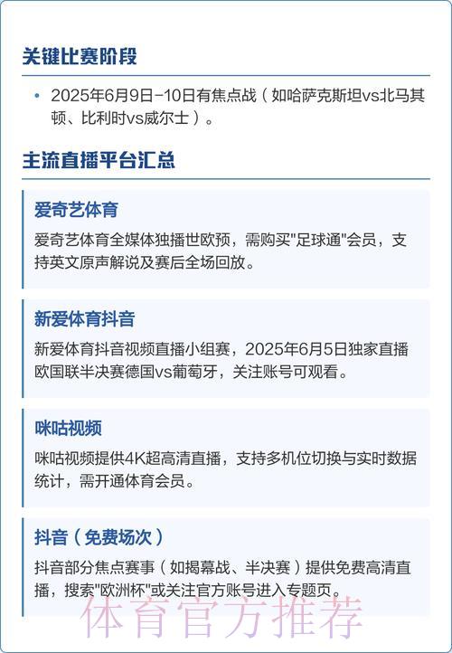 世界杯预选赛实时直播观看完全指南